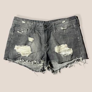 H&M distressed grey shorts
